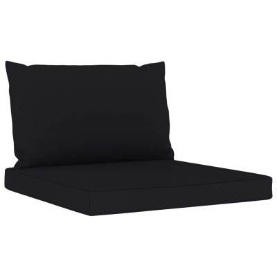 Juego de muebles de jardín 5 piezas con cojines negros Juego de muebles de jardín 5 piezas con cojines negros