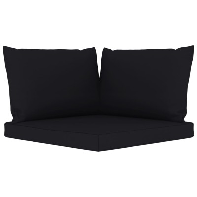 Juego de muebles de jardín 5 piezas con cojines negros Juego de muebles de jardín 5 piezas con cojines negros