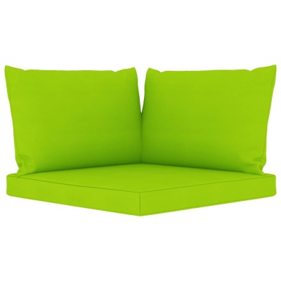 Set de muebles de jardín 6 pzs madera impregnada cojines verde