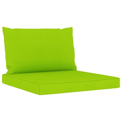 Set de muebles de jardín 6 pzs madera impregnada cojines verde