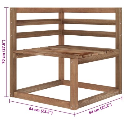 Set de muebles de jardín 6 pzs madera impregnada cojines verde