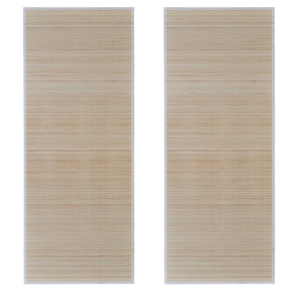 Alfombras rectangulares de bambú natural 2 unidades 120x180 cm Alfombras rectangulares de bambú natural 2 unidades 120x180 cm