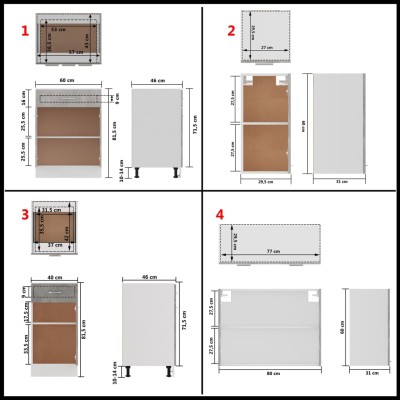 Juego muebles de cocina 8 pzas madera ingeniería gris hormigón Juego muebles de cocina 8 pzas madera ingeniería gris hormigón