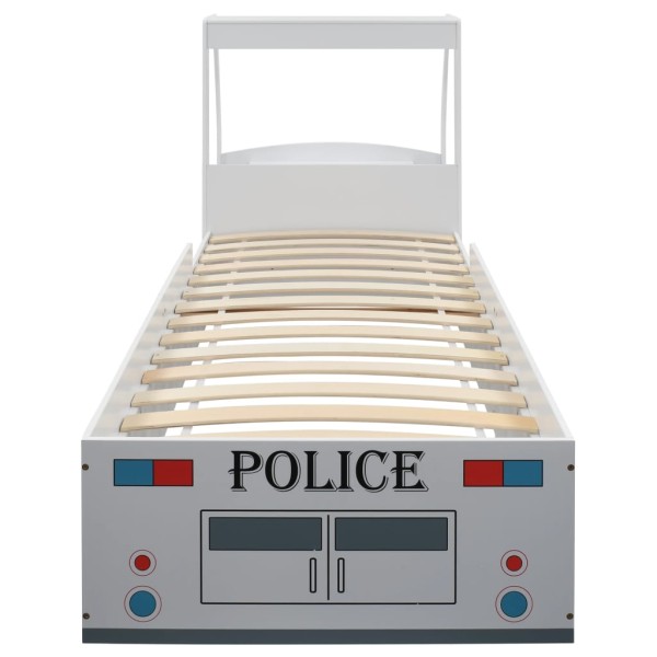 Cama infantil coche de policía colchón 7 zonas H2 90x200 cm