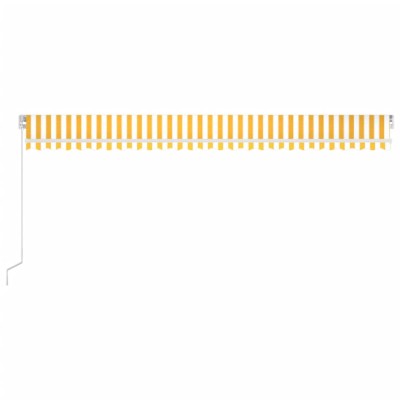 Toldo manual retráctil con LED amarillo y blanco 600x350 m Toldo manual retráctil con LED amarillo y blanco 600x350 m