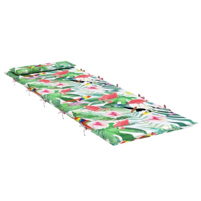 Cojín de tumbona de tela Oxford multicolor 180x60x3 cm Cojín de tumbona de tela Oxford multicolor 180x60x3 cm