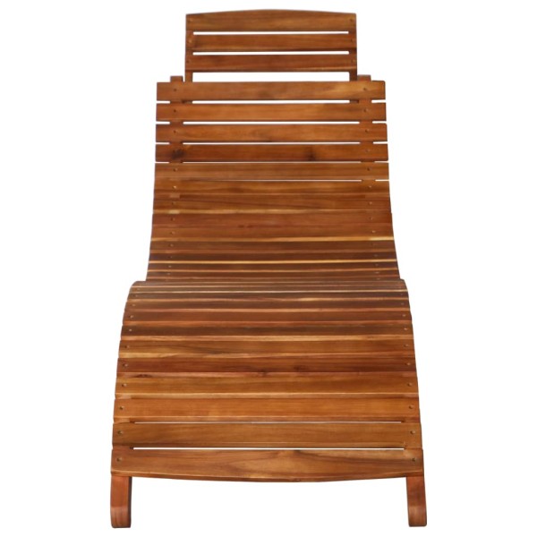 Set de tumbonas con mesita 3 piezas madera maciza de acacia Set de tumbonas con mesita 3 piezas madera maciza de acacia
