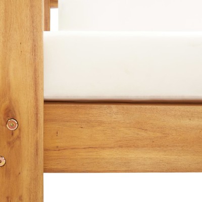 Muebles de jardín 4 pzas con cojines madera maciza acacia crema Muebles de jardín 4 pzas con cojines madera maciza acacia crema
