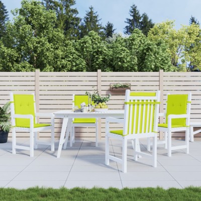 Cojín silla jardín respaldo bajo 4 uds tela Oxford verde claro Cojín silla jardín respaldo bajo 4 uds tela Oxford verde claro