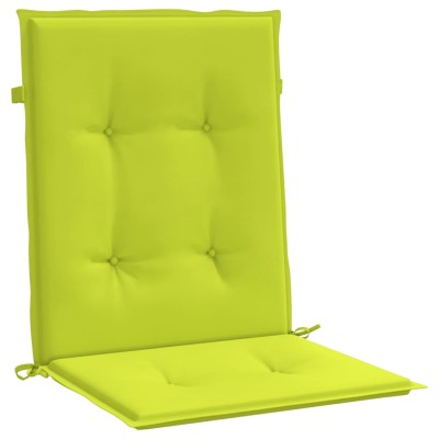 Cojín silla jardín respaldo bajo 4 uds tela Oxford verde claro Cojín silla jardín respaldo bajo 4 uds tela Oxford verde claro