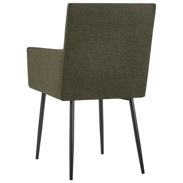 Sillas de comedor con reposabrazos 4 unidades tela marrón Sillas de comedor con reposabrazos 4 unidades tela marrón