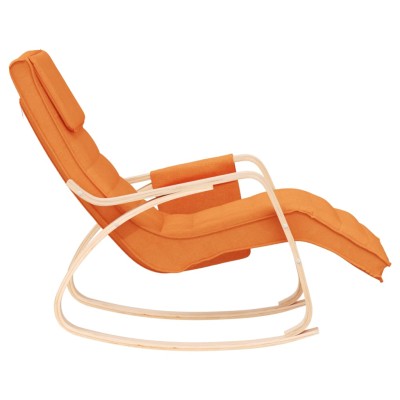 Silla mecedora de tela amarillo oscuro Silla mecedora de tela amarillo oscuro