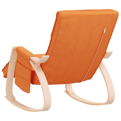 Silla mecedora de tela amarillo oscuro Silla mecedora de tela amarillo oscuro