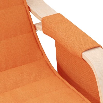 Silla mecedora de tela amarillo oscuro Silla mecedora de tela amarillo oscuro