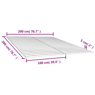 Somieres de láminas con 48 lamas 2 unidades 100x200 cm Somieres de láminas con 48 lamas 2 unidades 100x200 cm