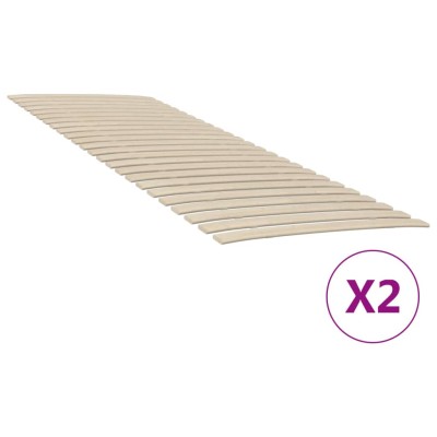 Somieres de láminas con 48 lamas 2 unidades 80x200 cm Somieres de láminas con 48 lamas 2 unidades 80x200 cm