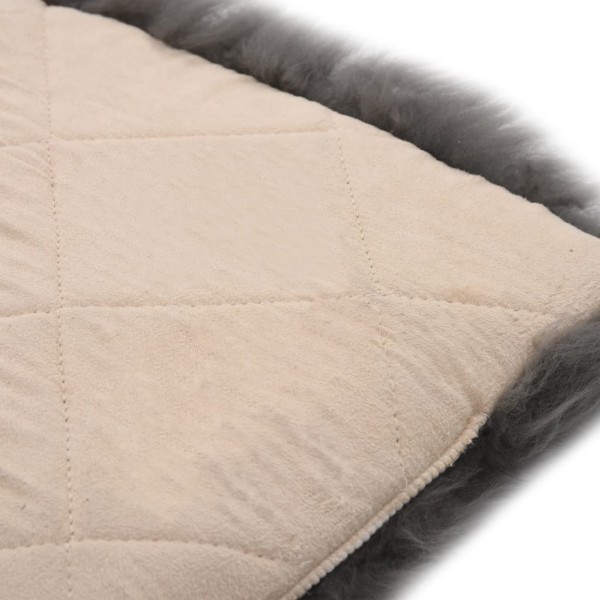 Cojines de silla 2 uds piel de oveja real gris claro 40x40 cm Cojines de silla 2 uds piel de oveja real gris claro 40x40 cm