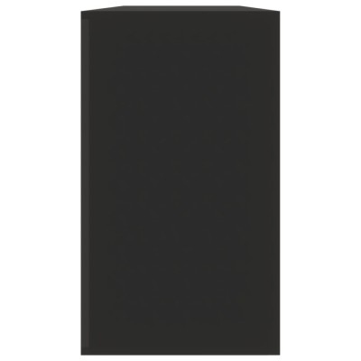 Banco zapatero de madera contrachapada negro 80x24x45 cm Banco zapatero de madera contrachapada negro 80x24x45 cm