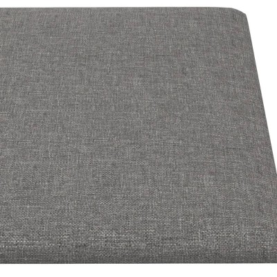 Paneles de pared 12 uds tela gris claro 30x15 cm 0,54 m² Paneles de pared 12 uds tela gris claro 30x15 cm 0,54 m²