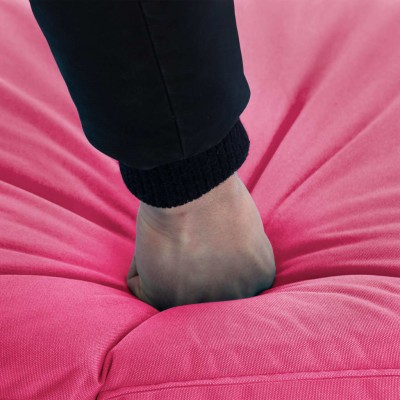 Tumbona plegable de tela Oxford rosa Tumbona plegable de tela Oxford rosa
