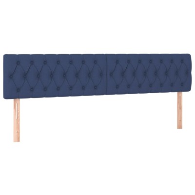Cabeceros 2 unidades de tela azul 90x7x78/88 cm Cabeceros 2 unidades de tela azul 90x7x78/88 cm