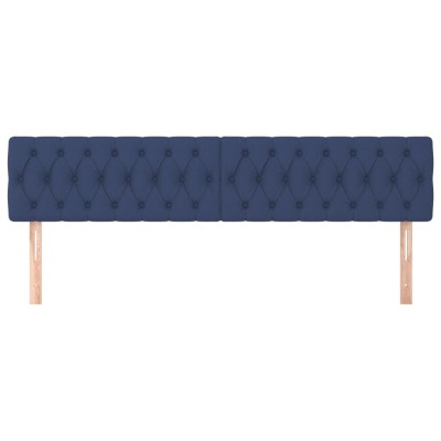 Cabeceros 2 unidades de tela azul 90x7x78/88 cm Cabeceros 2 unidades de tela azul 90x7x78/88 cm