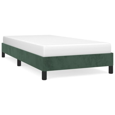 Estructura de cama de terciopelo verde 90x190 cm Estructura de cama de terciopelo verde 90x190 cm
