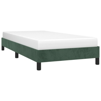 Estructura de cama de terciopelo verde 90x190 cm Estructura de cama de terciopelo verde 90x190 cm