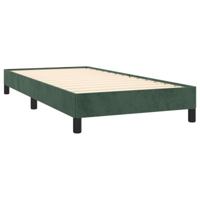 Estructura de cama de terciopelo verde 90x190 cm Estructura de cama de terciopelo verde 90x190 cm