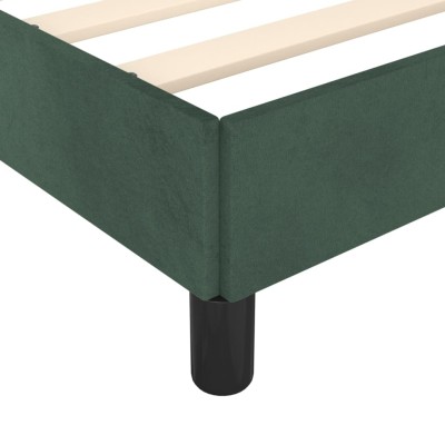 Estructura cama con cabecero terciopelo verde oscuro 90x200 cm Estructura cama con cabecero terciopelo verde oscuro 90x200 cm