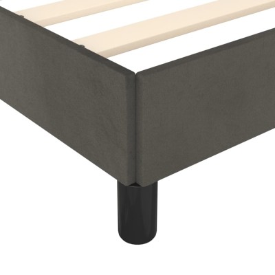 Estructura cama con cabecero terciopelo gris oscuro 180x200 cm Estructura cama con cabecero terciopelo gris oscuro 180x200 cm