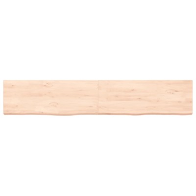 Estante de pared madera maciza roble sin tratar 160x30x(2-4) cm Estante de pared madera maciza roble sin tratar 160x30x(2-4) cm