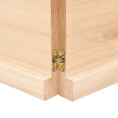 Estante de pared madera maciza roble sin tratar 160x30x(2-4) cm Estante de pared madera maciza roble sin tratar 160x30x(2-4) cm