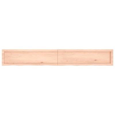 Estante de pared madera maciza roble sin tratar 200x30x(2-6) cm Estante de pared madera maciza roble sin tratar 200x30x(2-6) cm