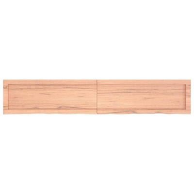 Estante pared madera roble tratada marrón claro 160x30x(2-6) cm Estante pared madera roble tratada marrón claro 160x30x(2-6) cm