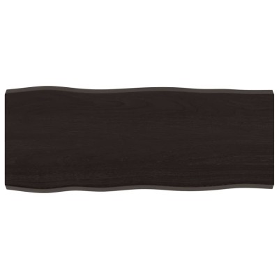 Tablero mesa madera tratada borde vivo marrón 100x40x(2-4) cm Tablero mesa madera tratada borde vivo marrón 100x40x(2-4) cm