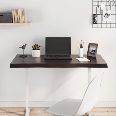 Tablero mesa madera tratada borde vivo marrón 100x40x(2-4) cm Tablero mesa madera tratada borde vivo marrón 100x40x(2-4) cm