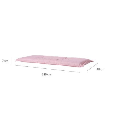 Madison Cojín para banco Panama rosa suave 180x48 cm Madison Cojín para banco Panama rosa suave 180x48 cm