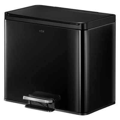 EKO Cubo de basura de pedal Essential 2x15 L negro EKO Cubo de basura de pedal Essential 2x15 L negro
