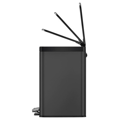 EKO Cubo de basura de pedal Essential 2x15 L negro EKO Cubo de basura de pedal Essential 2x15 L negro