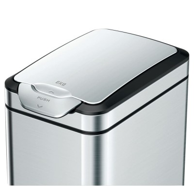 EKO Cubo de basura Touch Bar Tina 30 L plateado mate EKO Cubo de basura Touch Bar Tina 30 L plateado mate