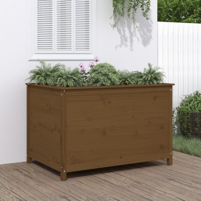 Arriate elevado jardín madera pino marrón miel 119,5x82,5x78 cm Arriate elevado jardín madera pino marrón miel 119,5x82,5x78 cm