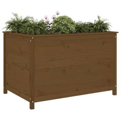 Arriate elevado jardín madera pino marrón miel 119,5x82,5x78 cm Arriate elevado jardín madera pino marrón miel 119,5x82,5x78 cm