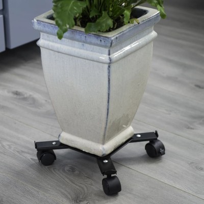 Nature Carrito para plantas ajustable 4 brazos netal negro Nature Carrito para plantas ajustable 4 brazos netal negro