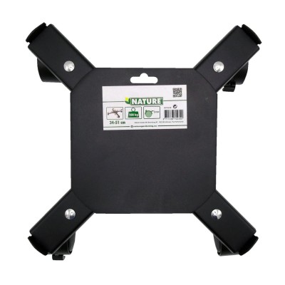 Nature Carrito para plantas ajustable 4 brazos netal negro Nature Carrito para plantas ajustable 4 brazos netal negro