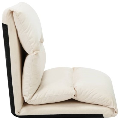 Tumbona de suelo plegable microfibra crema Tumbona de suelo plegable microfibra crema