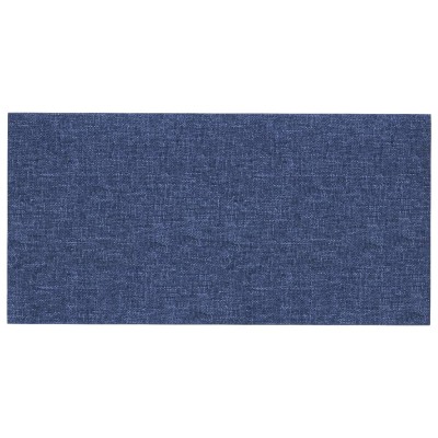 Paneles de pared 12 uds tela azul 30x15 cm 0,54 m² Paneles de pared 12 uds tela azul 30x15 cm 0,54 m²