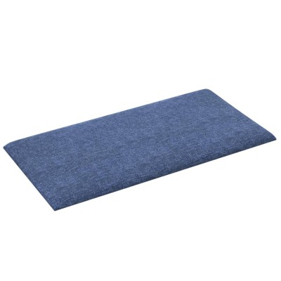 Paneles de pared 12 uds tela azul 30x15 cm 0,54 m² Paneles de pared 12 uds tela azul 30x15 cm 0,54 m²