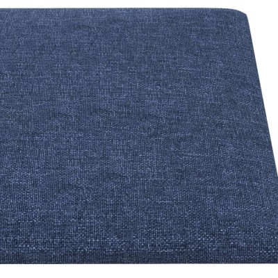Paneles de pared 12 uds tela azul 30x15 cm 0,54 m² Paneles de pared 12 uds tela azul 30x15 cm 0,54 m²