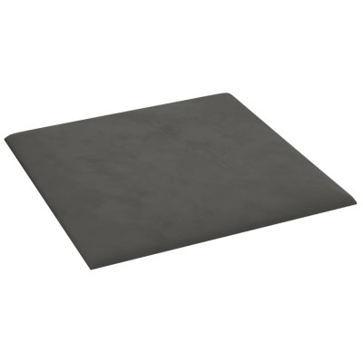 Paneles de pared 12 uds terciopelo gris oscuro 30x30 cm 1,08 m² Paneles de pared 12 uds terciopelo gris oscuro 30x30 cm 1,08 m²